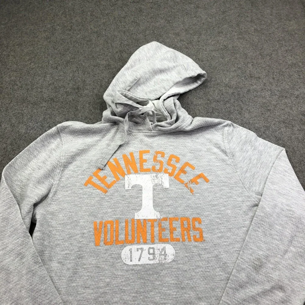 Tennessee Volunteers Hoodie Mens Large Gray NCAA Football Champion Sweatshirt